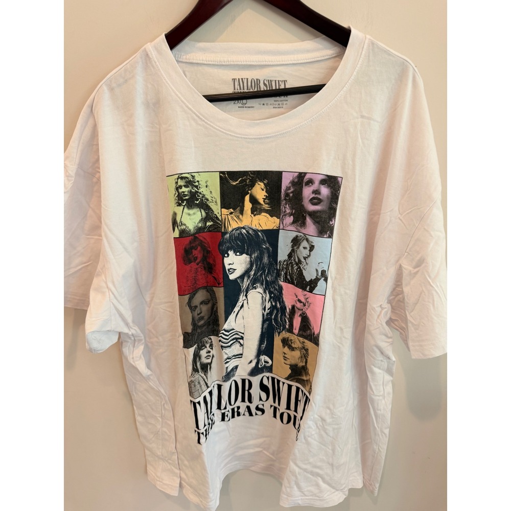 Taylor Swift Eras Tour T Shirt White Graphic Tee 2XL Unisex Concert Merch